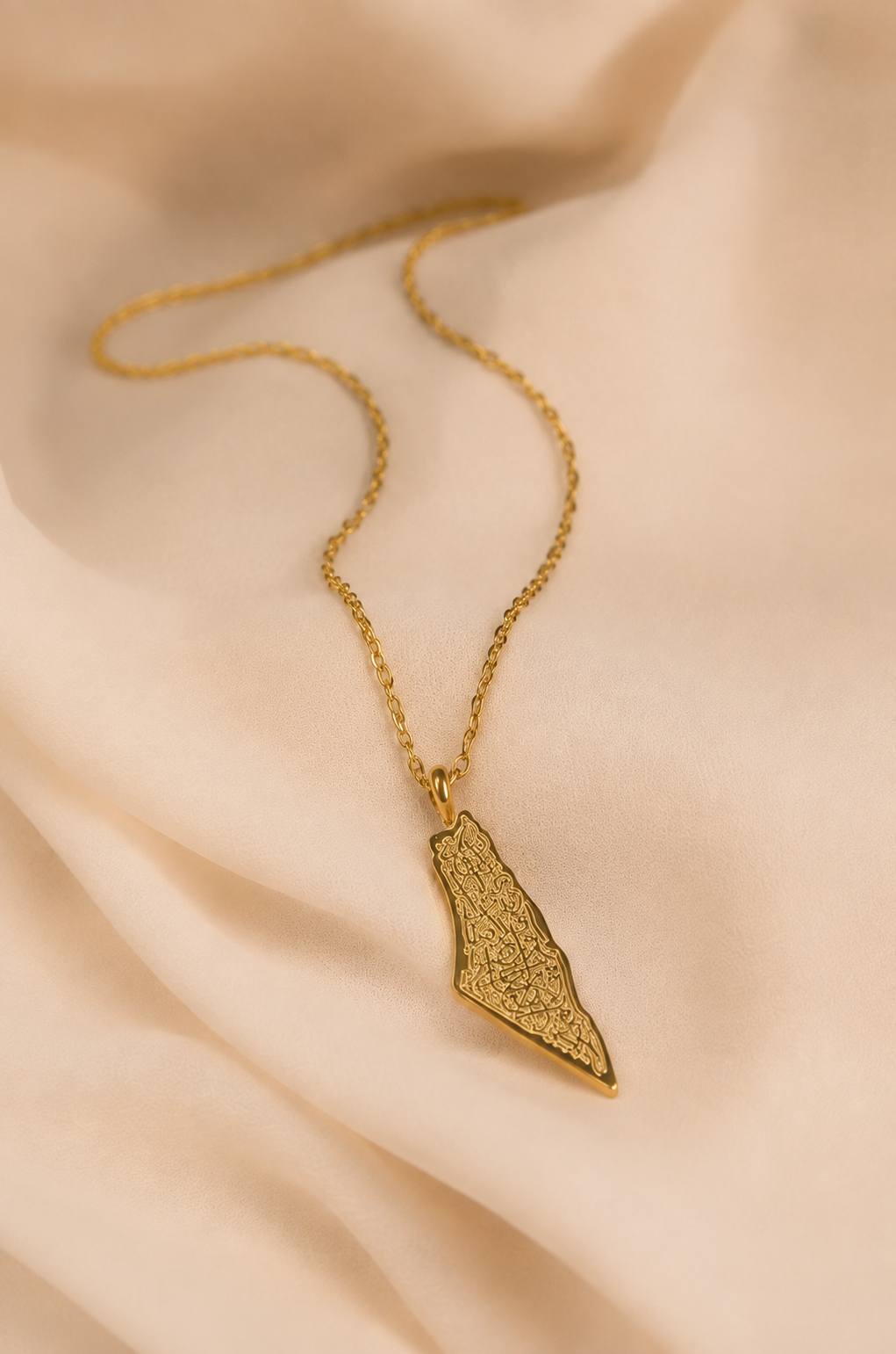 Palestine Calligraphy Necklace