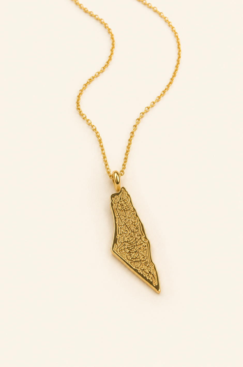 Palestine Calligraphy Necklace