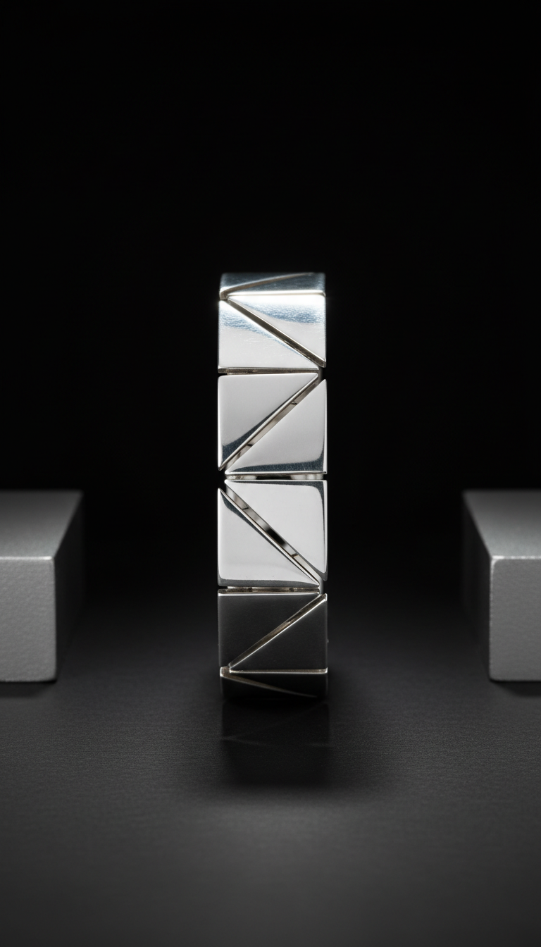 Sterling Silver Geometric Bracelet